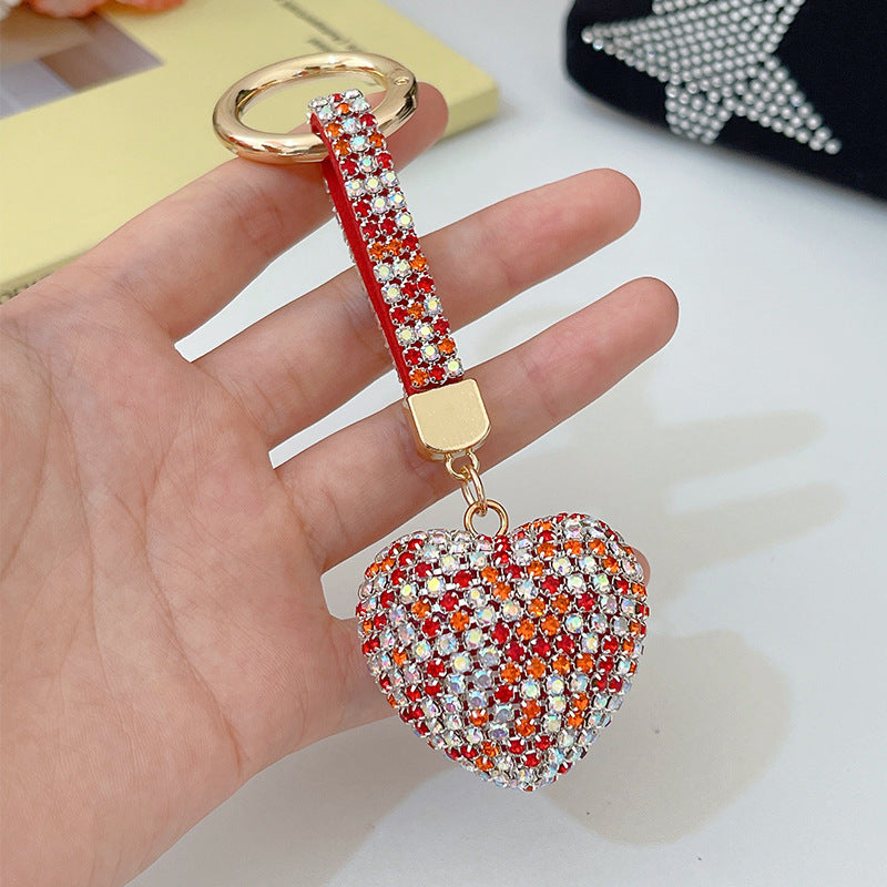 Wholesale Zinc Alloy Diamond Heart Keychain